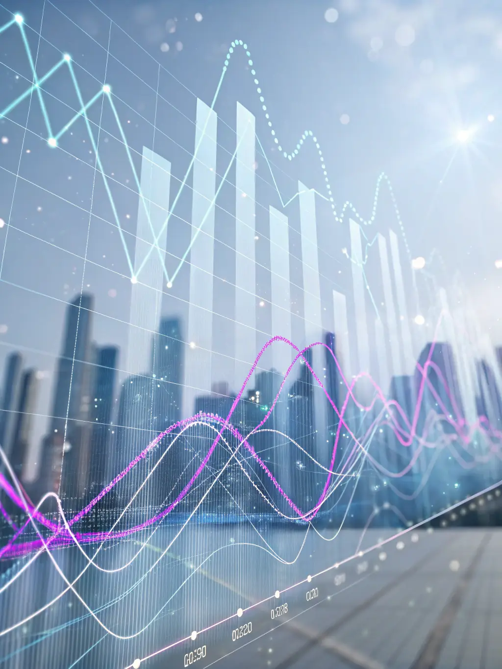 An abstract image representing data analysis and insights, with interconnected nodes and flowing lines, symbolizing the power of data-driven decision-making.